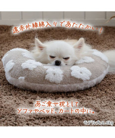 PET PARADISE ペットパラダイス 遠赤外線 ボアピロー 《お花柄》