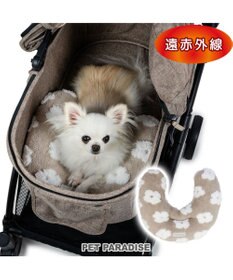 ペットパラダイス 遠赤外線 ボアピロー 《お花柄》 / PET