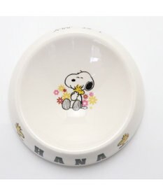 PET PARADISE 【受注生産】スヌーピー えさ皿 食器  名前と誕生日が入ります！  オーダーメイドフードボウル【小】