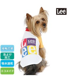 犬の服 夏 ひんやり クール メッシュ 接触冷感 虫よけ Ｌｅｅ ブロックロゴＴシャツ 【小型犬】クールマックスエコメイド, 白~オフホワイト, ３Ｓ