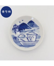 Mother garden しろたん 和食器 旅柄 豆皿 1枚 《俳句柄》