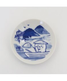 Mother garden しろたん 和食器 旅柄 豆皿 1枚 《俳句柄》