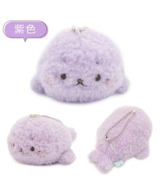 Mother garden しろたん ふわふわキーホルダー 《紫》 単品