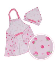 Mother garden マザーガーデン 野いちご キッズエプロン & 三角巾 セット 100cm