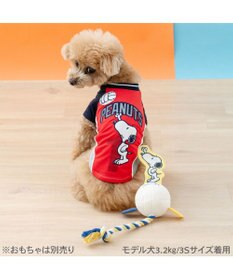 PET PARADISE スヌーピー バレーボール Tシャツ 接触冷感《レッド》 小型犬