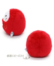 Mother garden しろたん だるま マスコット 《寿赤だるま》 8cm 単品