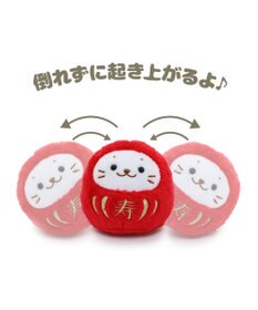 Mother garden しろたん だるま マスコット 《寿赤だるま》 8cm 単品