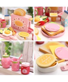 Mother garden マザーガーデン おままごと 木製 野いちご モーニングトースターセット