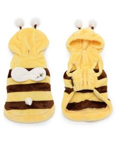 PET PARADISE 犬 服 秋冬 パーカー 【小型犬】 蜂 ふわふわ