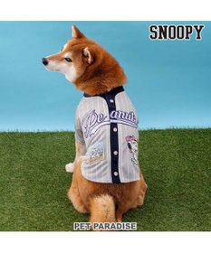 PET PARADISE スヌーピー ベースボール Ｔシャツ 《グレー》 中型犬 大型犬