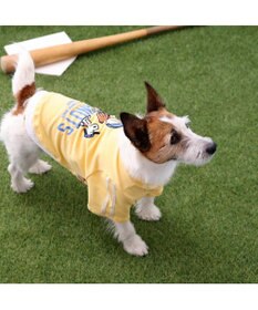 PET PARADISE スヌーピー Tシャツ 《ファインプレー柄》 黄色 小型犬