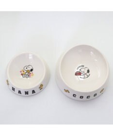 PET PARADISE 【受注生産】スヌーピー えさ皿 食器  名前と誕生日が入ります！  オーダーメイドフードボウル【小】