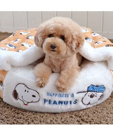 PET PARADISE スヌーピー 丸型寝袋 遠赤外線 《ブラザー柄》 60cm