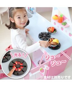 Mother garden マザーガーデン 木製 おままごと キッチン 音が鳴る ストロベリーキッチンカー