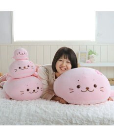 Mother garden しろたん 桜色 ふわもち 抱き枕 ぬいぐるみ 大 85cm