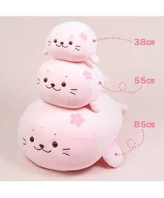 Mother garden しろたん 桜色 ふわもち 抱き枕 ぬいぐるみ 大 85cm