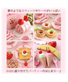 Mother garden 【ギフト巾着セット商品】 野いちご スウィートカフェリボン 木製 ままごとセット