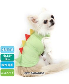 PET PARADISE 犬の服 夏 ひんやり 恐竜 タンクトップ 【小型犬】クールマックスエコメイド クール メッシュ 接触冷感 虫よけ