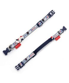 PET PARADISE リサとガスパール リボン付き首輪 《パリ柄》 S 小型犬