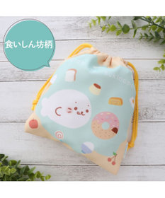 しろたん 巾着 18×20cm 《食いしん坊柄》 【単品】 / Mother