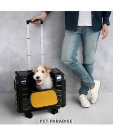 PET PARADISE キャリーバッグ キャスター付き 4輪 カート【小型犬】 ハード ブラック