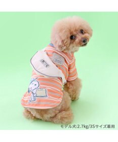 PET PARADISE スヌーピー お揃いTシャツ マルチボーダー 《オレンジ》 小型犬