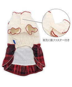 PET PARADISE ディズニー ミ二ーマウス チェック オーバーオール 小型犬