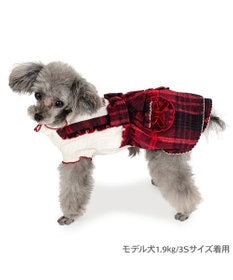 PET PARADISE ディズニー ミ二ーマウス チェック オーバーオール 小型犬