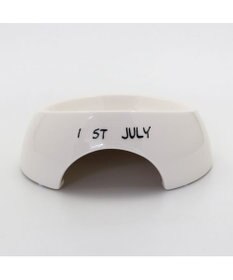 PET PARADISE 【受注生産】スヌーピー えさ皿 食器  名前と誕生日が入ります！  オーダーメイドフードボウル【小】