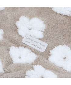 PET PARADISE ペットパラダイス ボア 寝袋 筒型《お花柄》L  中型犬