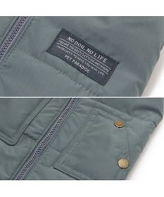 PET PARADISE ペットパラダイス 遠赤外線 綿入りコート  《ブルーグレー 》　中型犬 大型犬