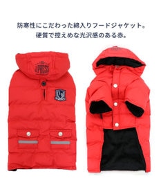 PET PARADISE 犬 服 J.PRESS 綿入り コート 【小型犬】 フライトコート レッド