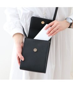 Mother garden しろたん スマホショルダー バッグ 黒  スマホポーチ