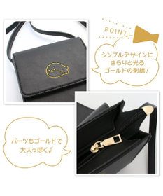 Mother garden しろたん スマホショルダー バッグ 黒  スマホポーチ