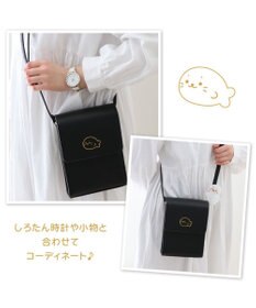 Mother garden しろたん スマホショルダー バッグ 黒  スマホポーチ