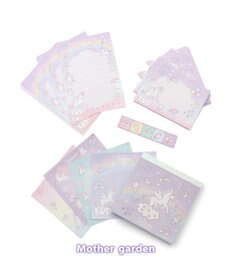 Mother garden マザーガーデン ユニコーン スクエアメモ & ミニレターセット