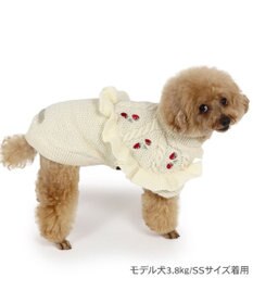 ペットパラダイス 苺フリルニット 小型犬 / PET PARADISE