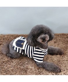 PET PARADISE  Lee ボーダー Tシャツ   デニム ポーチ風 小型犬