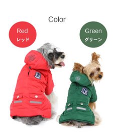 PET PARADISE 犬 服 J.PRESS 綿入り コート 【小型犬】 フライトコート レッド