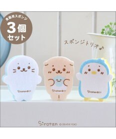 しろたん 台所用 スポンジ 3個セット しろたん らっこいぬ らむ