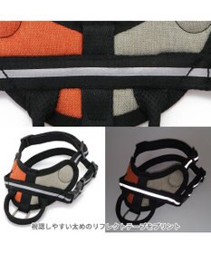 PET PARADISE ヘッドインハーネス  【SM】 オレンジ / ブルー 【中型犬】