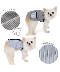 PET PARADISE ペットパラダイス  やさしいベスト 《錨 刺繍》 背中開き 小型犬