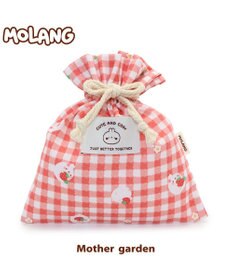 Mother garden マザーガーデン MOLANG モラン 巾着 いちご柄 20×22cm 巾着袋