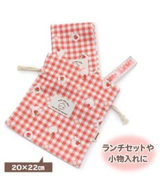 Mother garden マザーガーデン MOLANG モラン 巾着 いちご柄 20×22cm 巾着袋