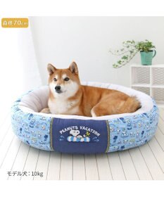 PET PARADISE スヌーピー クールカドラー 丸型 《バケーション柄》 中型犬 大型犬  L