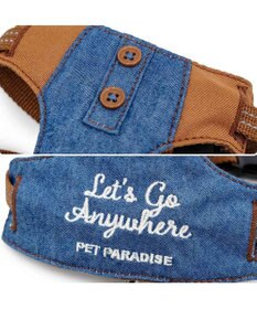 PET PARADISE ペットパラダイス スリム ハーネス＆リード 《デニム》  ＳＳ 小型犬