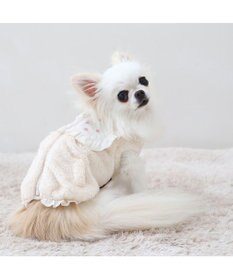 PET PARADISE ペットパラダイス ボア ジップベスト 《お花》 小型犬