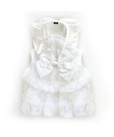 PET PARADISE cherircouture ローズチュールワンピース 《ホワイト》 小型犬