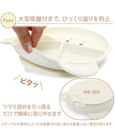 Mother garden しろたん シリコン ベビー食器セット   箱入り《顔ぼん柄》