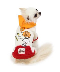 PET PARADISE スヌーピー  ペティヒート パーカー 《赤屋根柄》小型犬